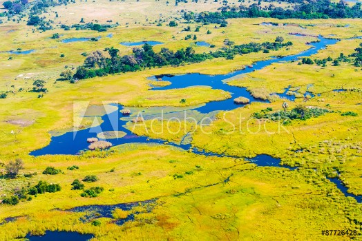 Picture of Okavango Delta aerial view